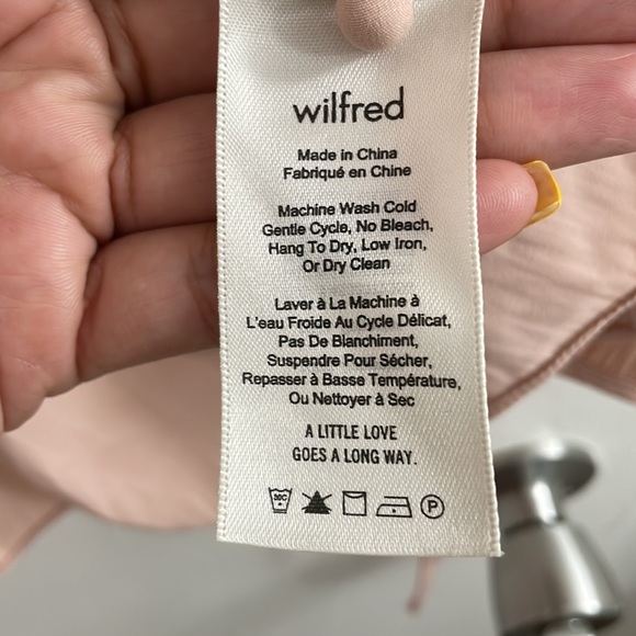 Wilfred Aritzia Shanina Blouse Top size L blush pink - Picture 3 of 5